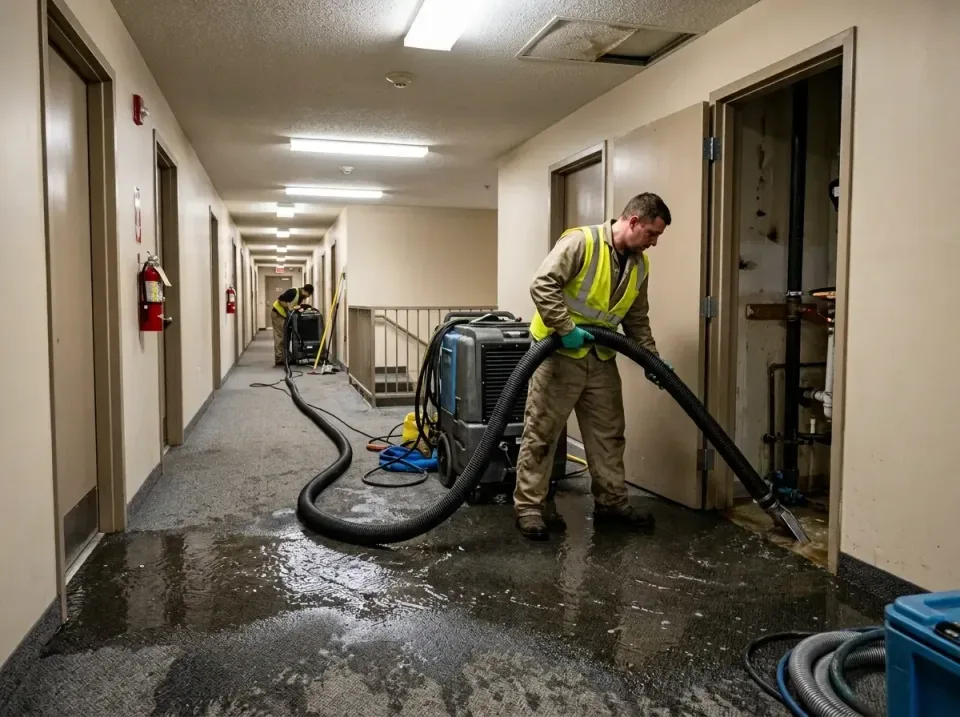 multi-unit-apartment-hallway-f-005 — frequently asked questions, Emergency Burst Pipe Water Extraction & Removal in Laurelda…